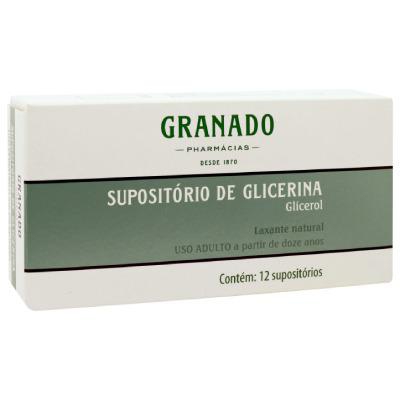 Supositório De Glicerina Granado 12 Supositórios Adulto
